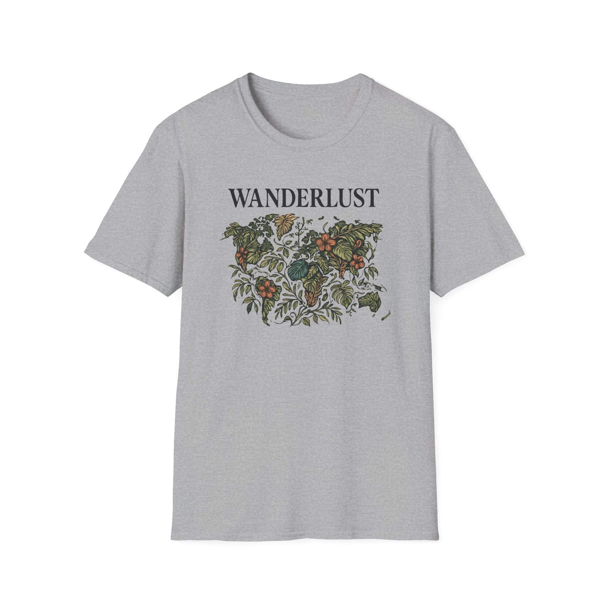 Lush Tropical Floral Scene T-Shirt