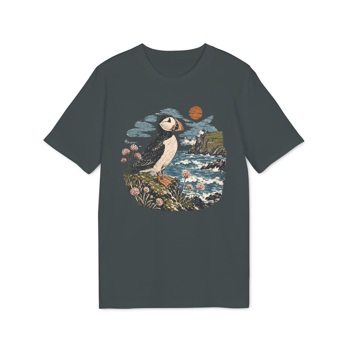 Puffin on Coastal Cliff T-shirt