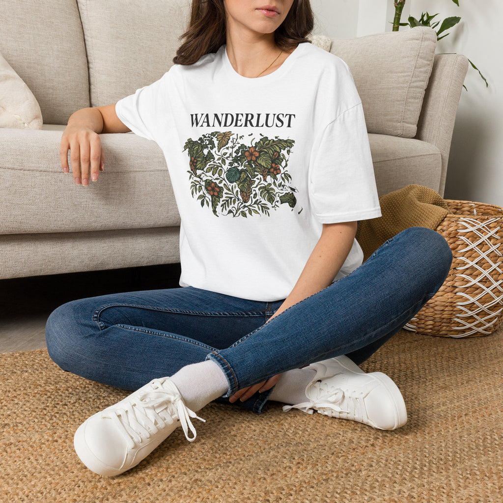 Lush Tropical Floral Scene T-Shirt