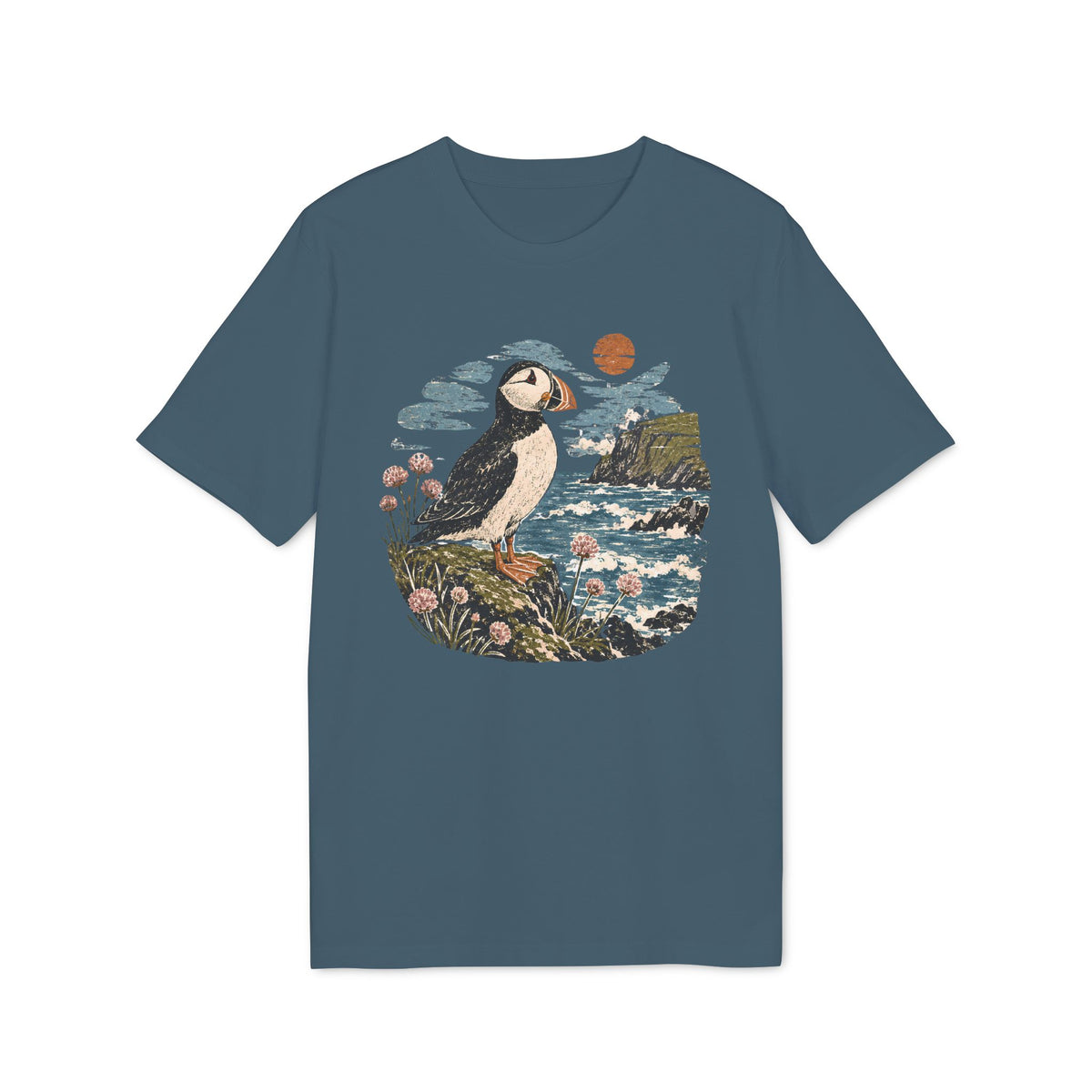 Puffin on Coastal Cliff T-shirt