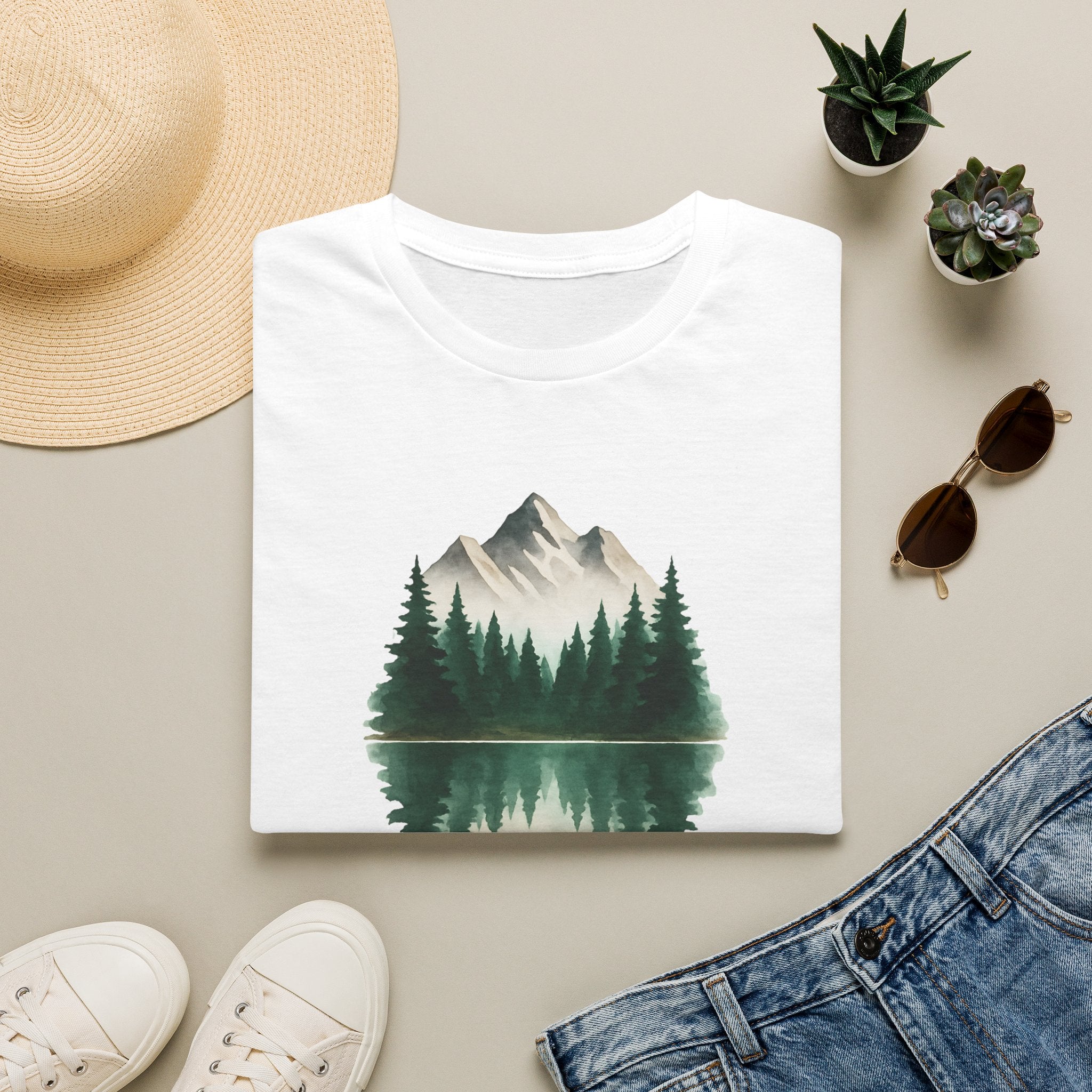 Mountain Lake Reflection T-Shirt