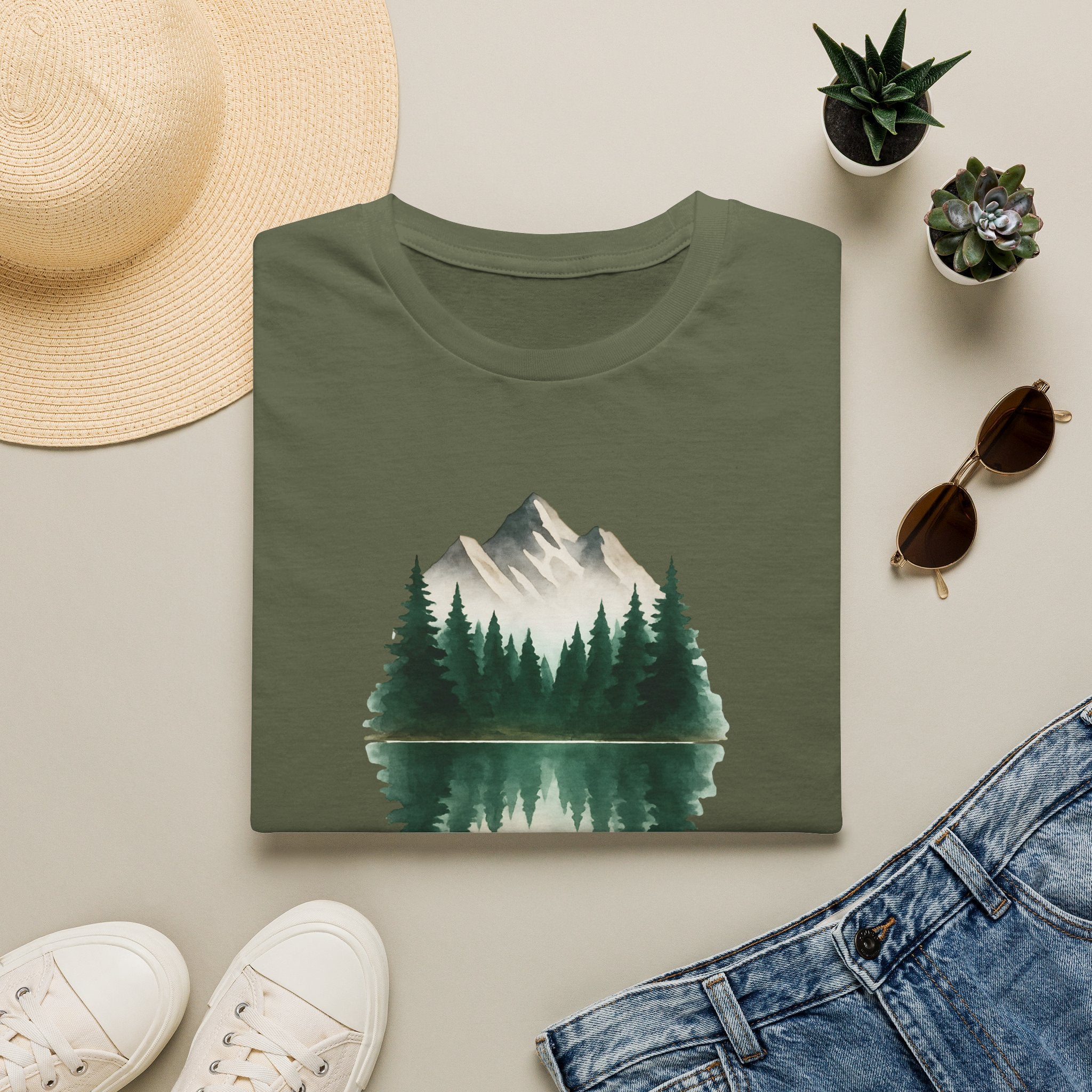 Mountain Lake Reflection T-Shirt
