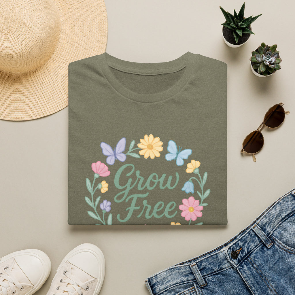 Grow Free Floral Wreath T-Shirt