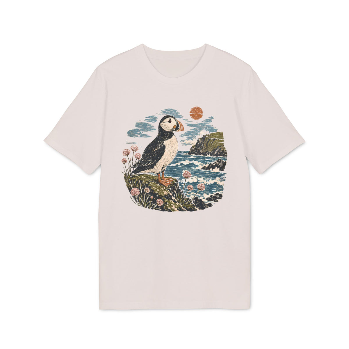 Puffin on Coastal Cliff T-shirt