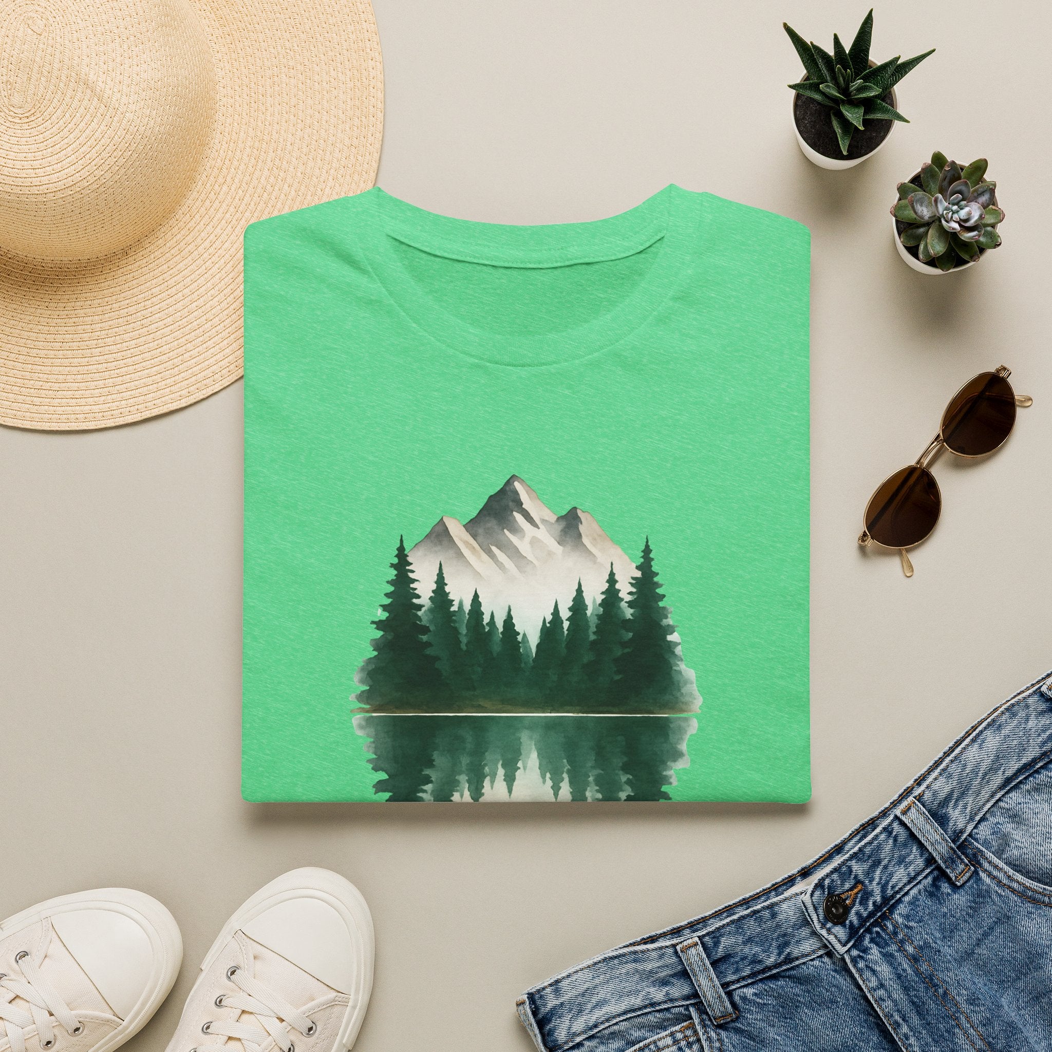 Mountain Lake Reflection T-Shirt