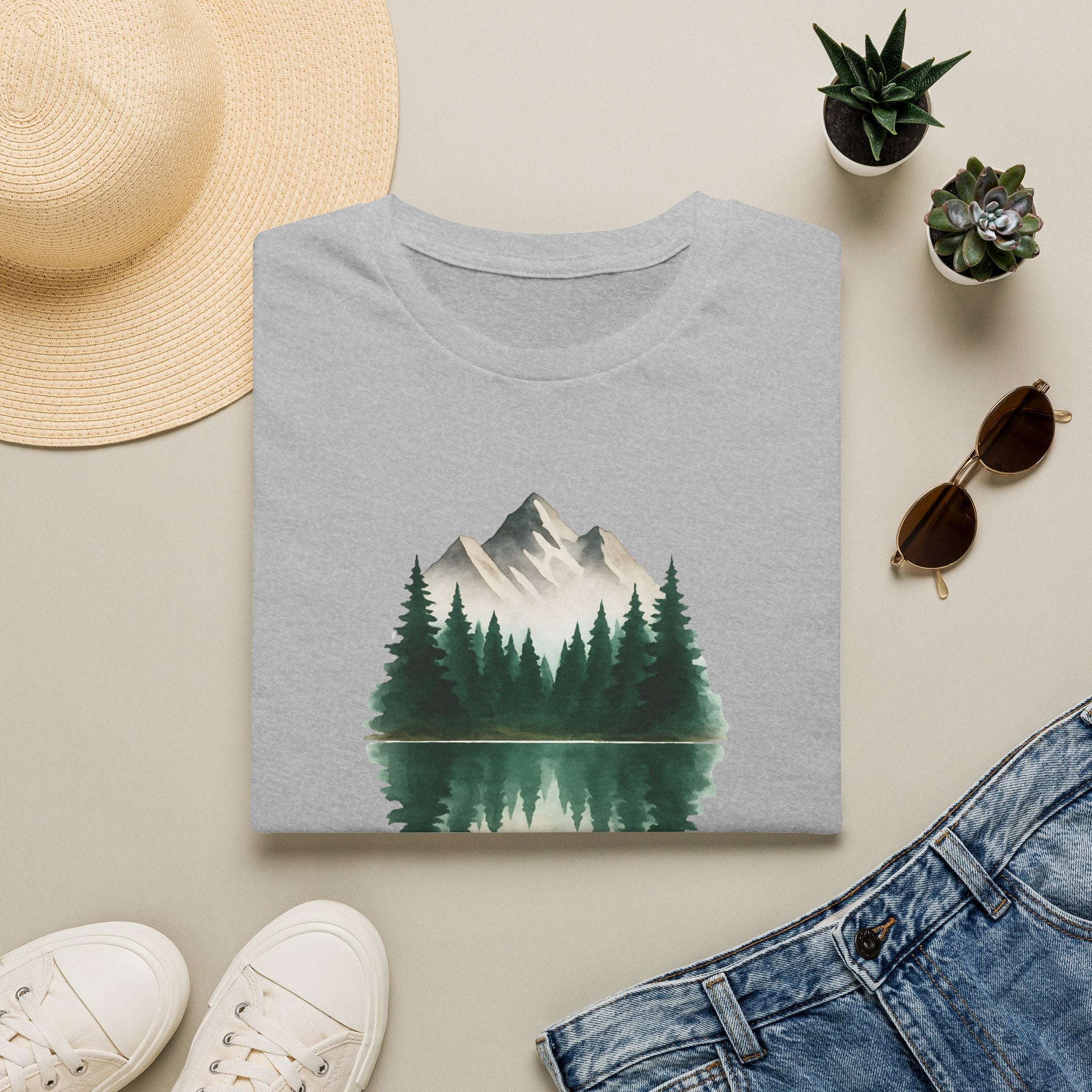Mountain Lake Reflection T-Shirt
