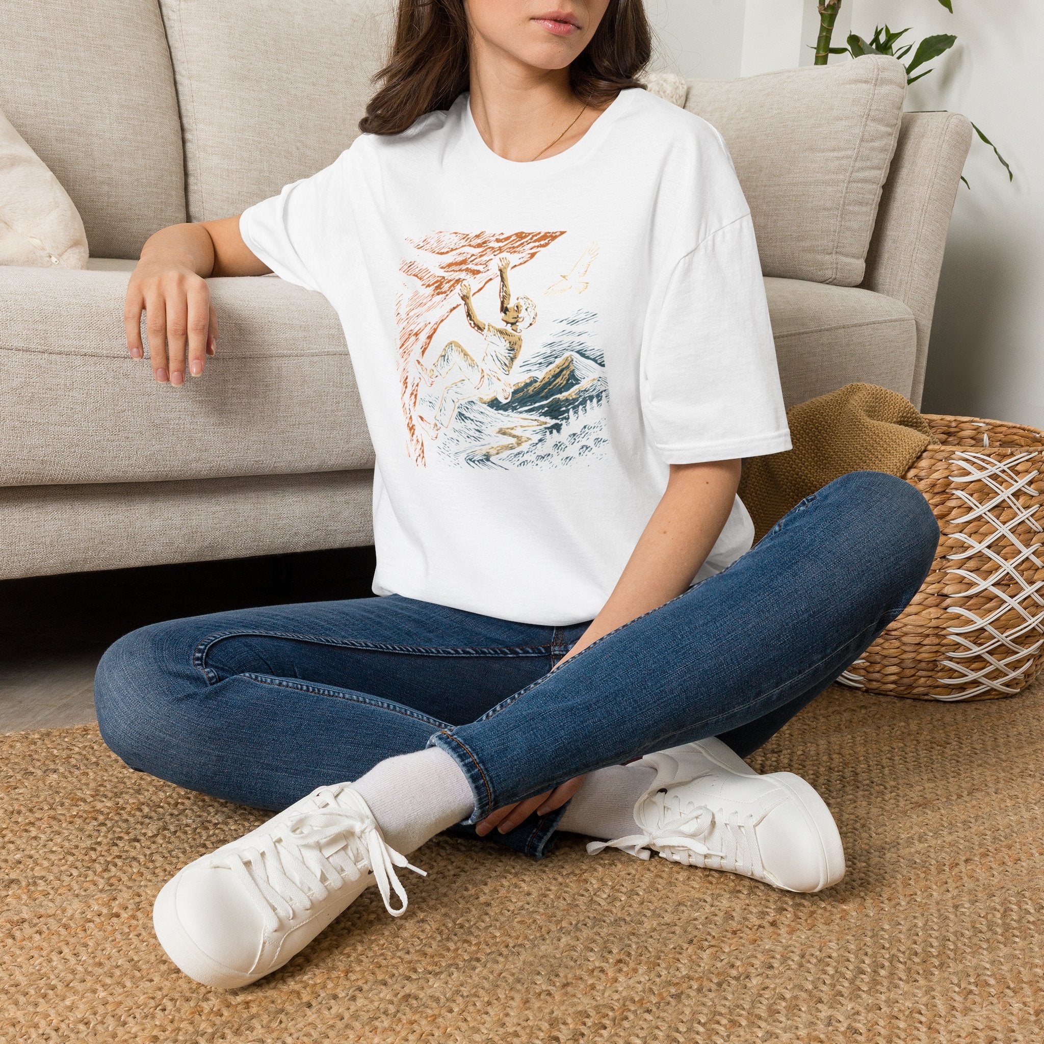 Climber on cliff T-Shirt